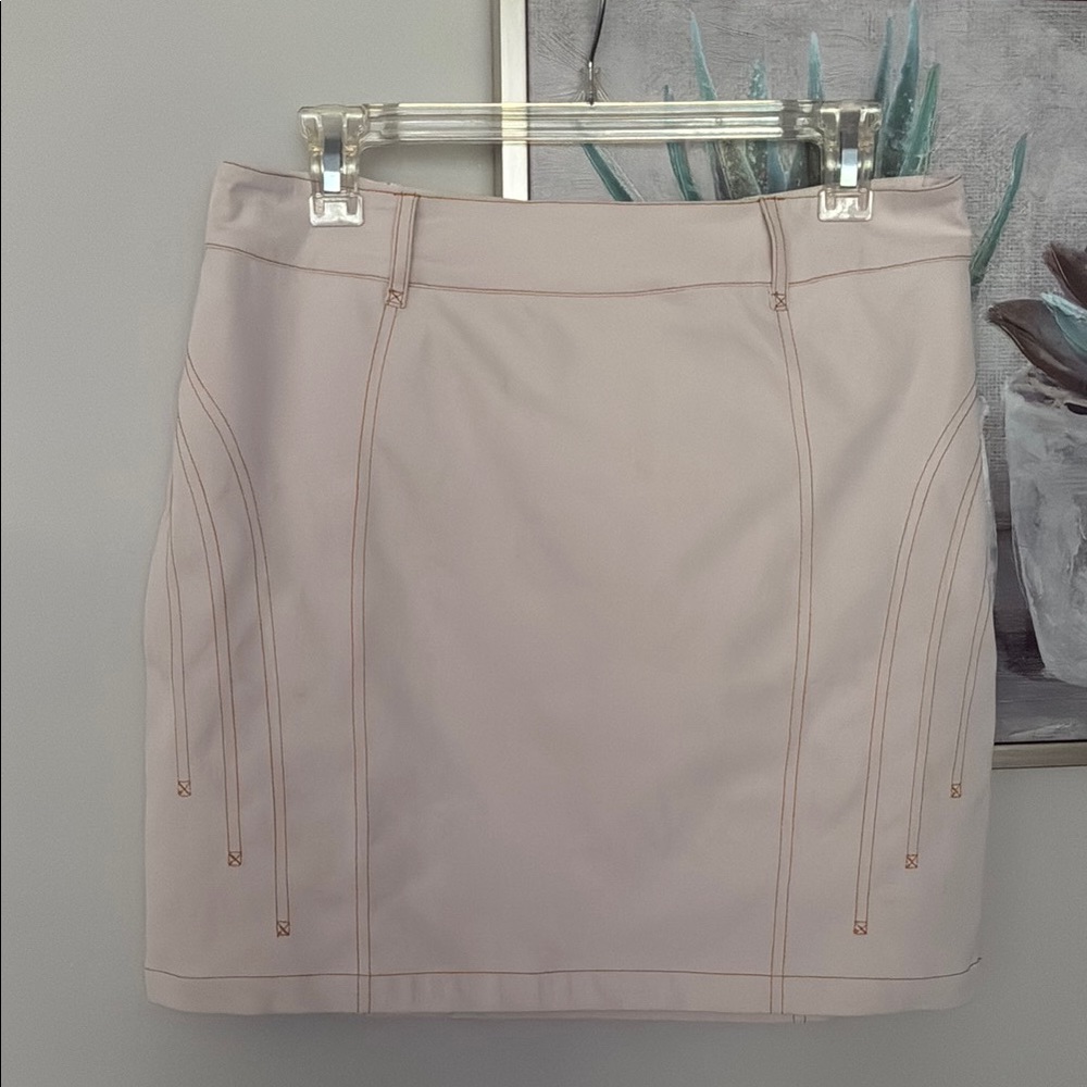 Misguided Skirt Cream Khaki Tan SZ 10